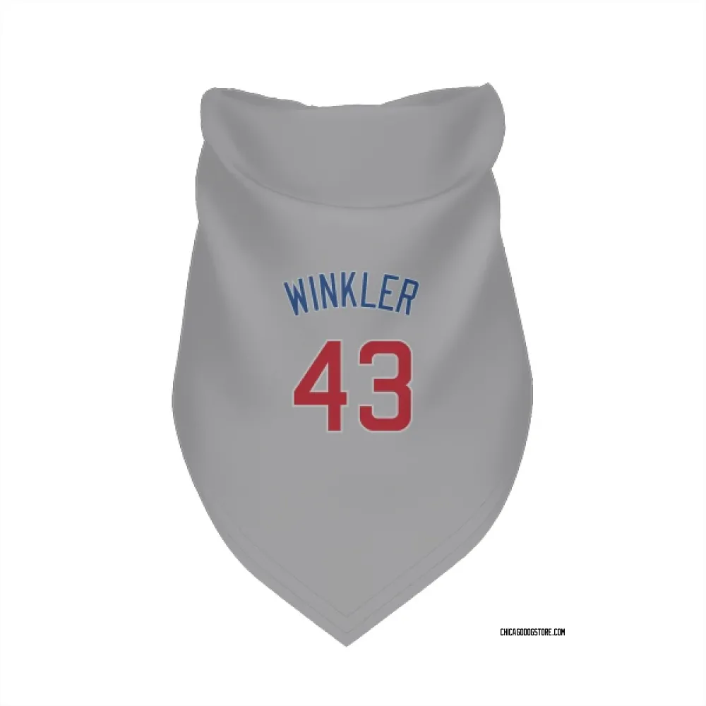 Chicago Cubs Dan Winkler Gray Pet Bandana for Dog & Cat