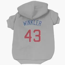 Chicago Cubs Dan Winkler Gray Pet Hoodie for Dog & Cat