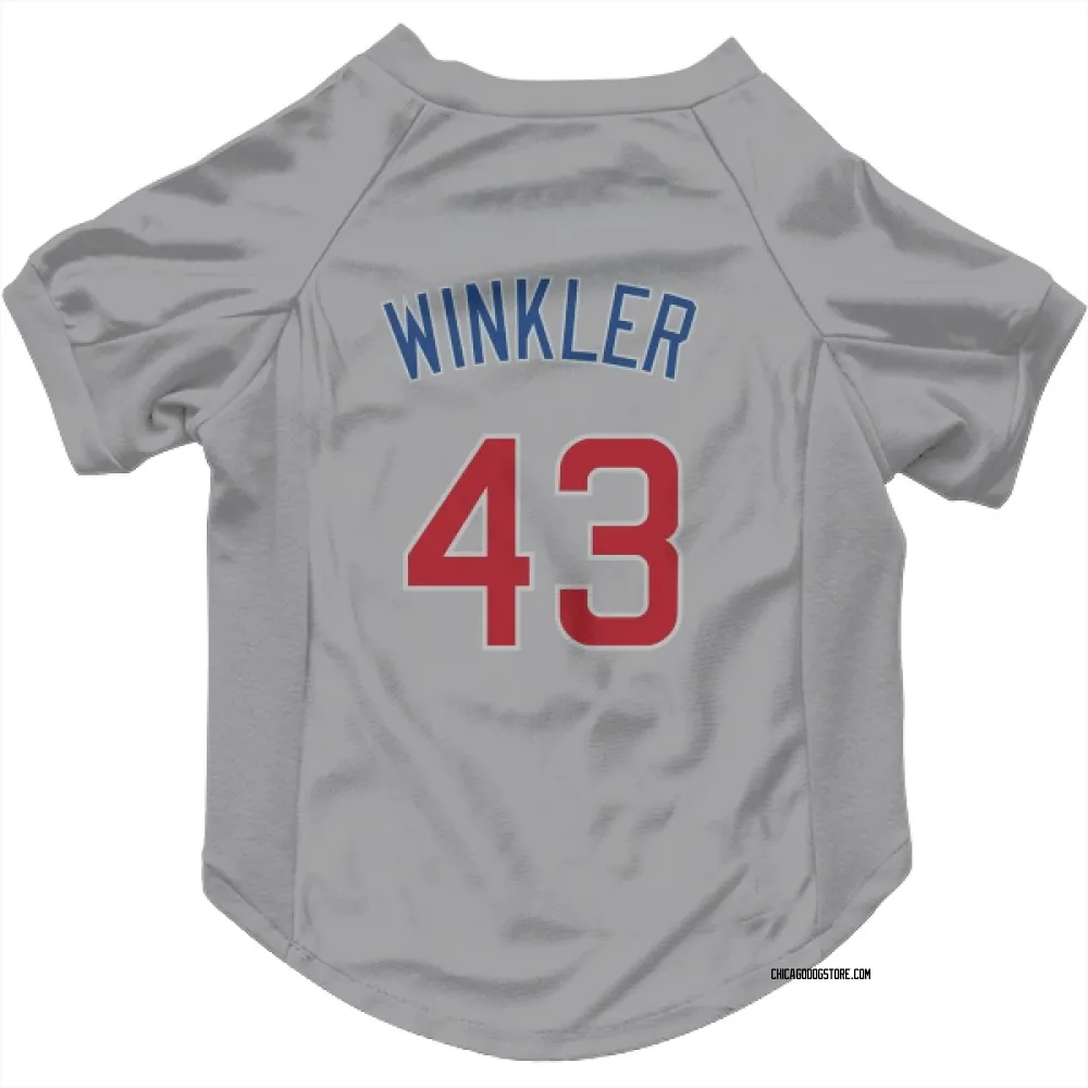 Chicago Cubs Dan Winkler Gray Pet Jersey for Dog & Cat