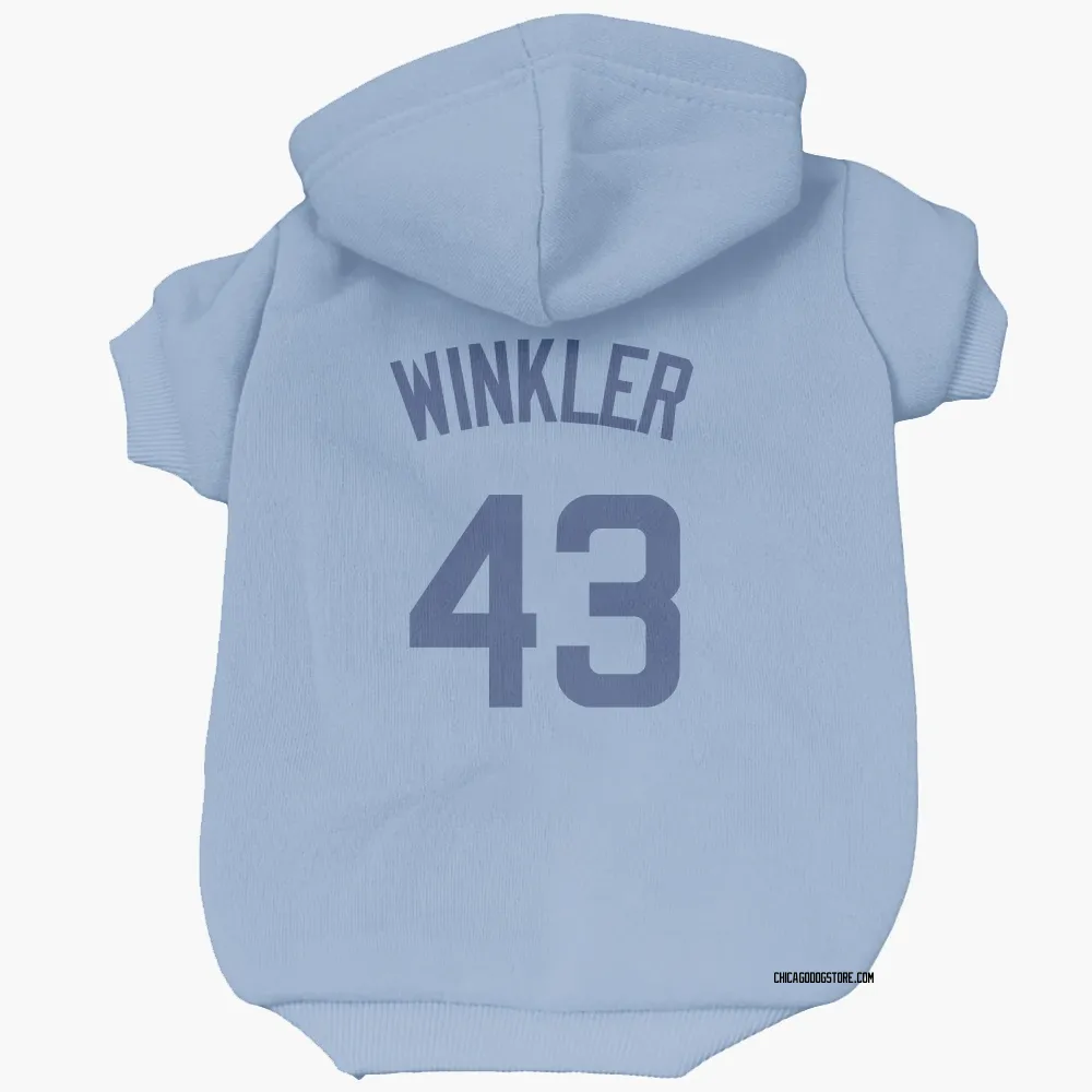 Chicago Cubs Dan Winkler Light Blue Pet Hoodie for Dog & Cat