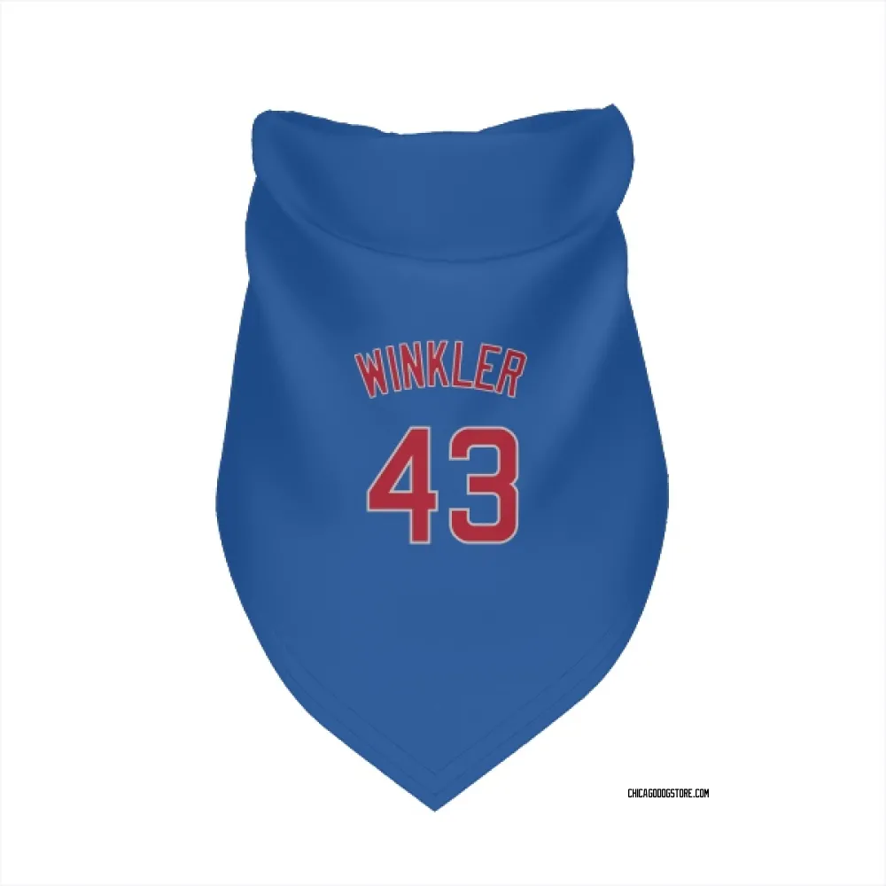 Chicago Cubs Dan Winkler Royal Pet Bandana for Dog & Cat