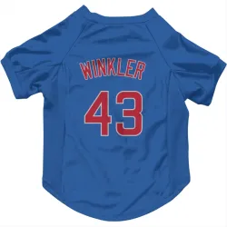Chicago Cubs Dan Winkler Royal Pet Jersey for Dog & Cat
