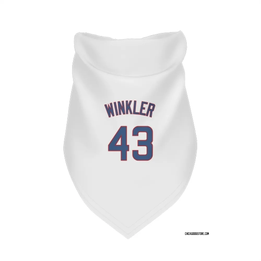 Chicago Cubs Dan Winkler White Pet Bandana for Dog & Cat