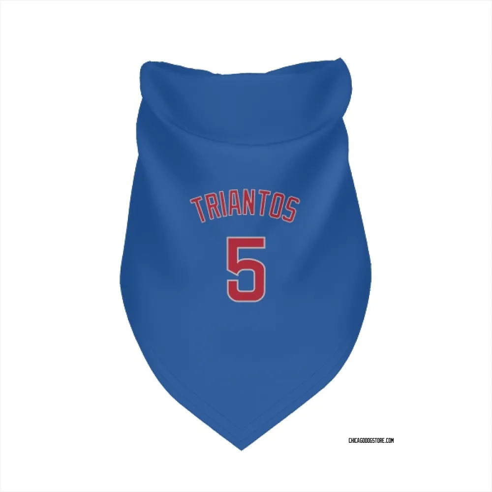Chicago Cubs James Triantos Royal Pet Bandana for Dog & Cat