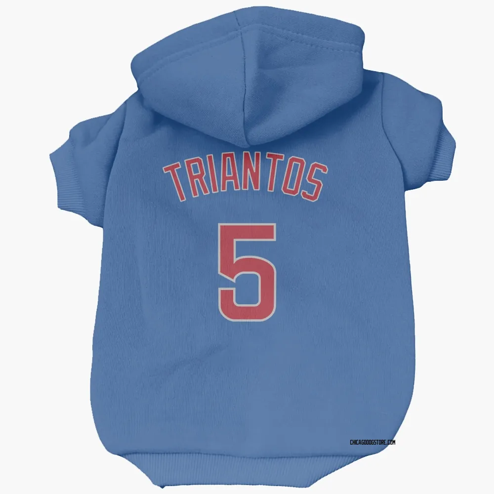 Chicago Cubs James Triantos Royal Pet Hoodie for Dog & Cat