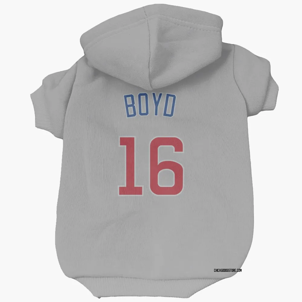 Chicago Cubs Matthew Boyd Gray Pet Hoodie for Dog & Cat