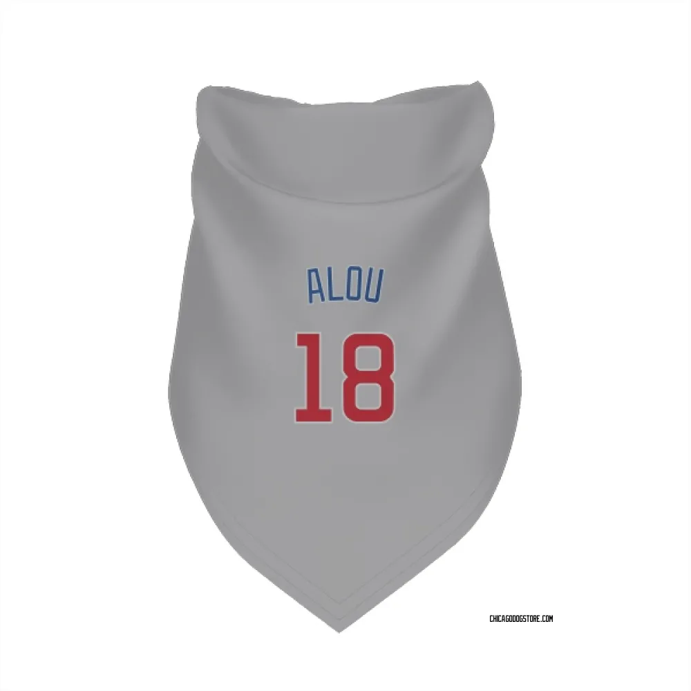 Chicago Cubs Moises Alou Gray Pet Bandana for Dog & Cat