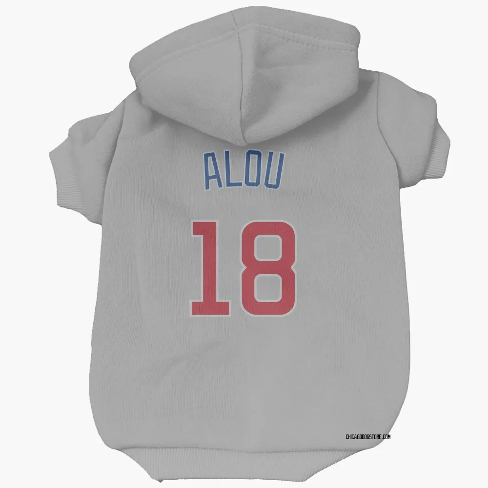 Chicago Cubs Moises Alou Gray Pet Hoodie for Dog & Cat