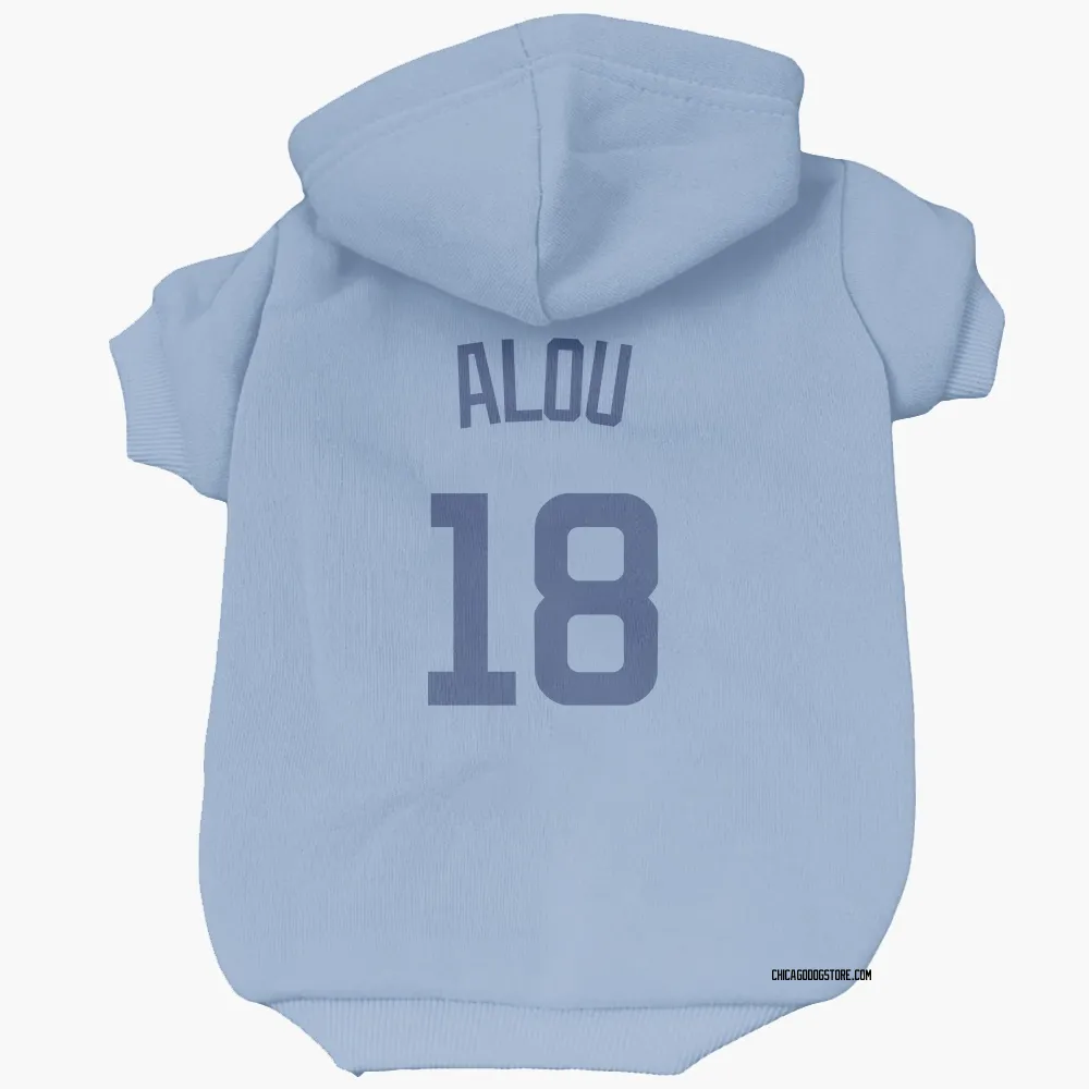 Chicago Cubs Moises Alou Light Blue Pet Hoodie for Dog & Cat