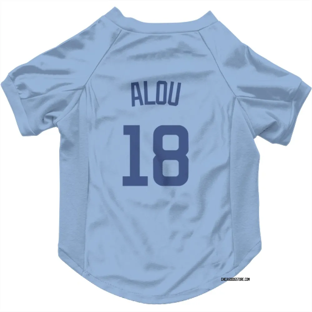 Chicago Cubs Moises Alou Light Blue Pet Jersey for Dog & Cat