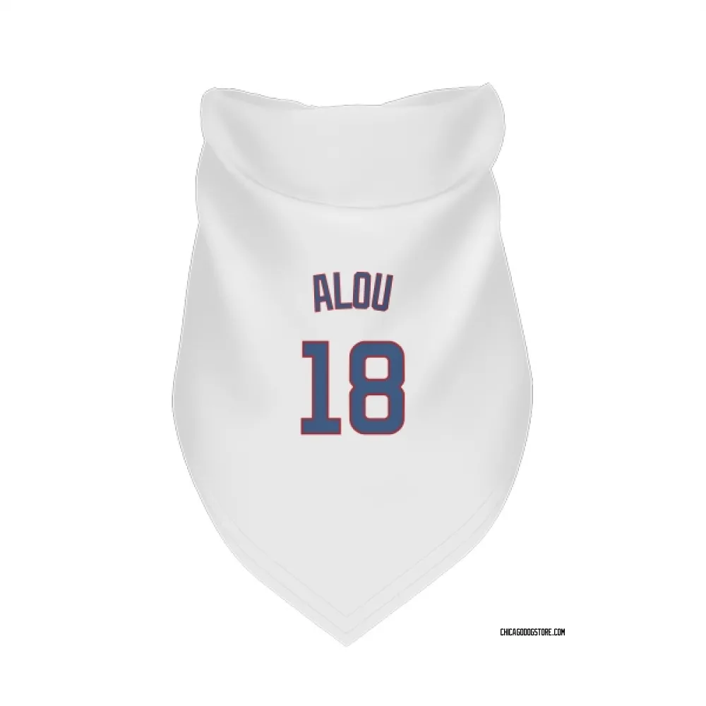 Chicago Cubs Moises Alou White Pet Bandana for Dog & Cat