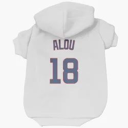 Chicago Cubs Moises Alou White Pet Hoodie for Dog & Cat