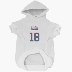 Chicago Cubs Moises Alou White Pet Hoodie for Dog & Cat