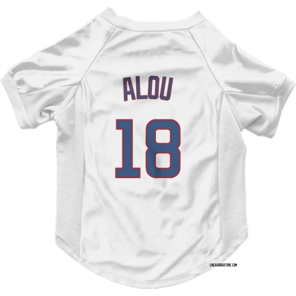 Chicago Cubs Moises Alou White Pet Jersey for Dog & Cat