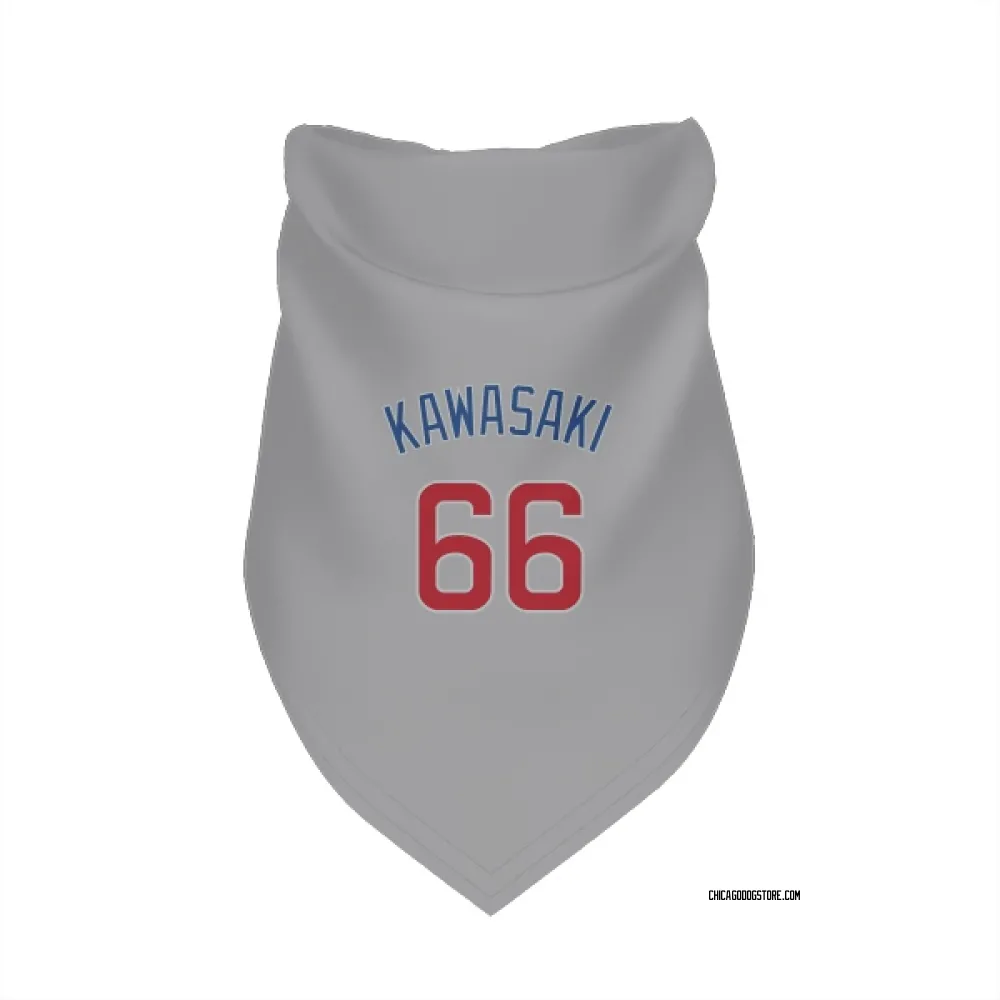 Chicago Cubs Munenori Kawasaki Gray Pet Bandana for Dog & Cat