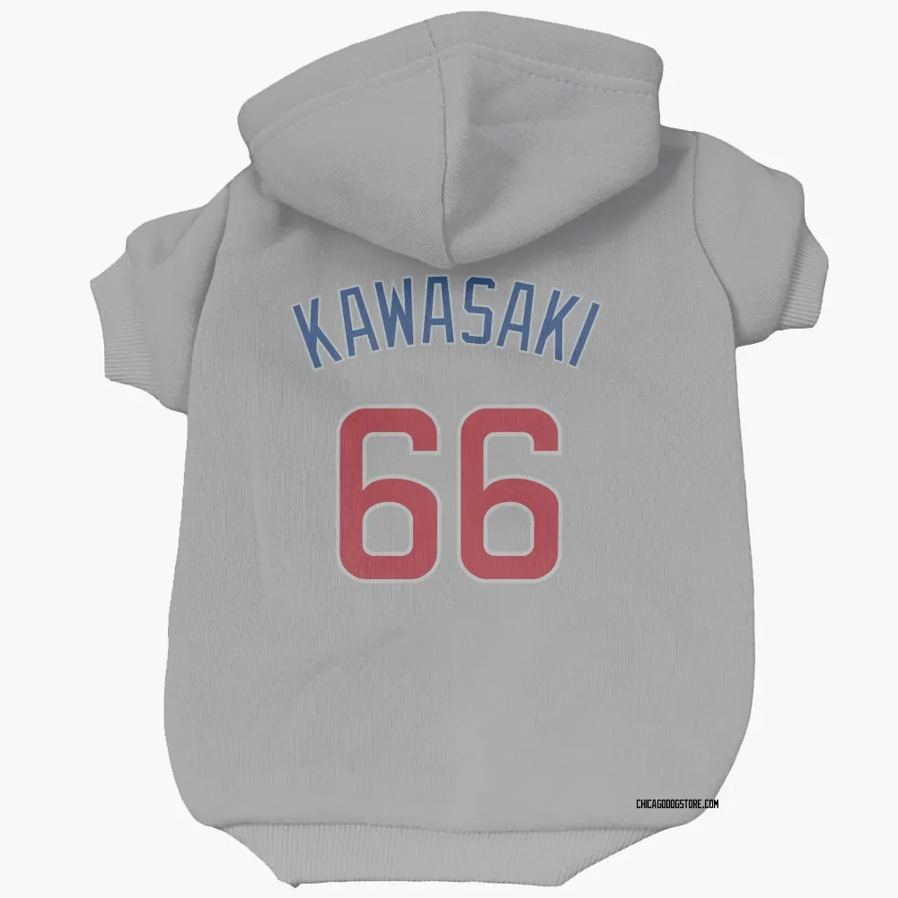 Chicago Cubs Munenori Kawasaki Gray Pet Hoodie for Dog & Cat