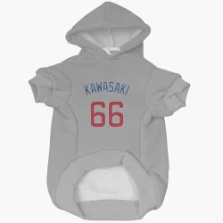 Chicago Cubs Munenori Kawasaki Gray Pet Hoodie for Dog & Cat
