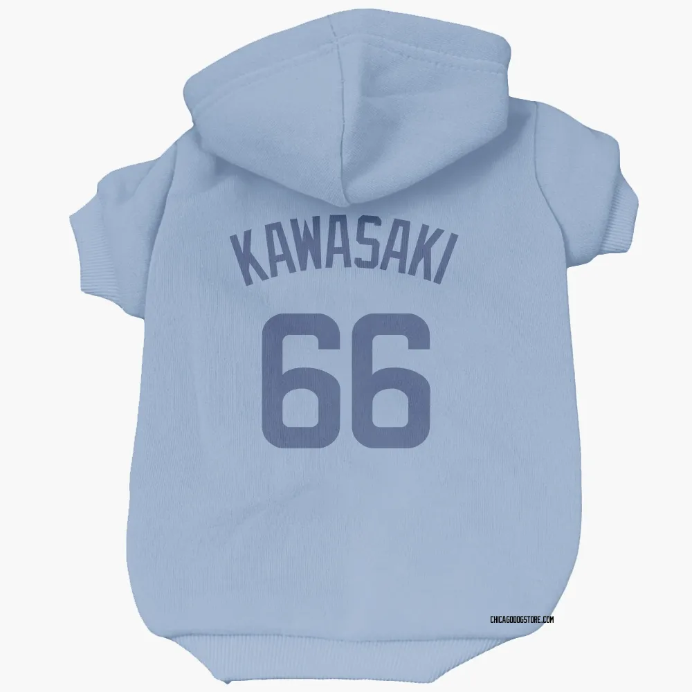 Chicago Cubs Munenori Kawasaki Light Blue Pet Hoodie for Dog & Cat