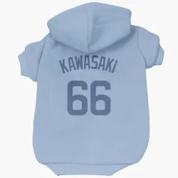 Chicago Cubs Munenori Kawasaki Light Blue Pet Hoodie for Dog & Cat