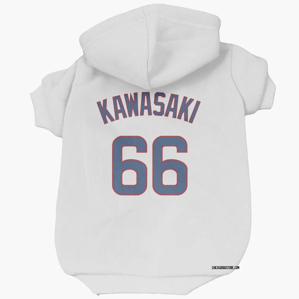 Chicago Cubs Munenori Kawasaki White Pet Hoodie for Dog & Cat