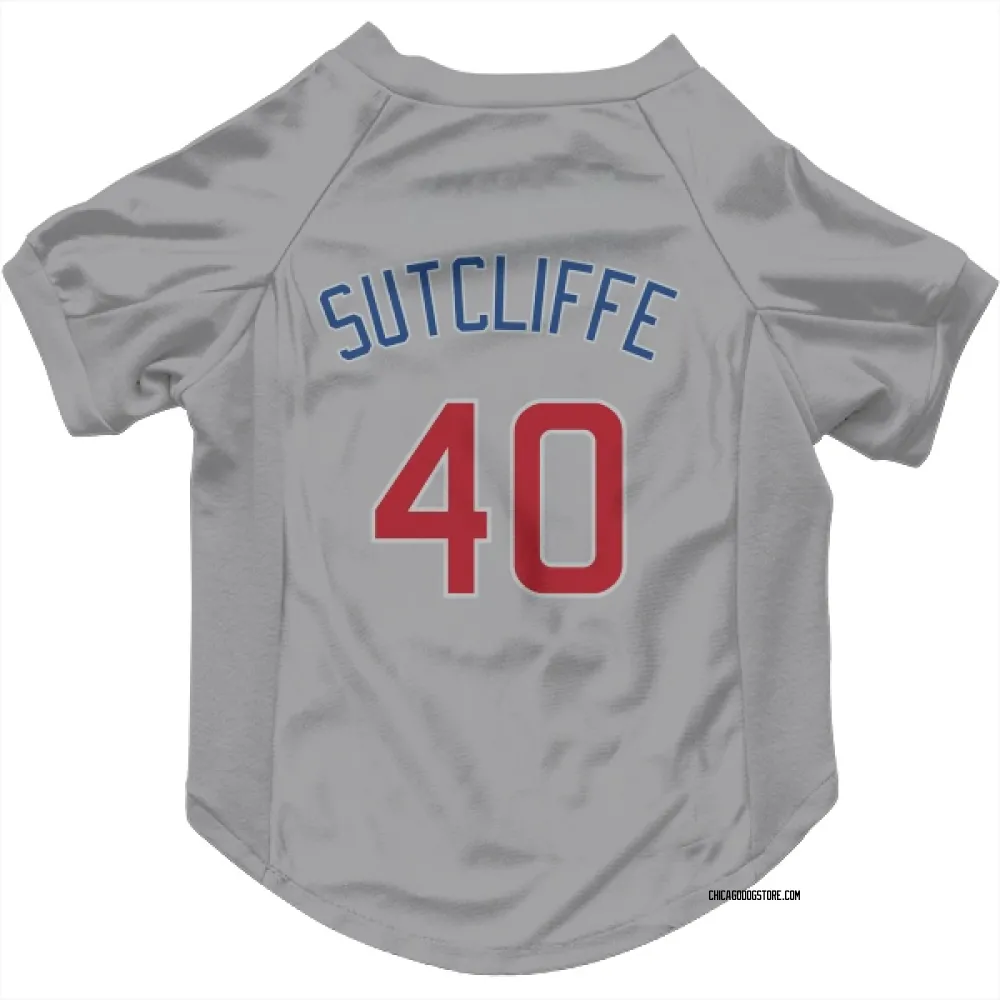 Chicago Cubs Rick Sutcliffe Gray Pet Jersey for Dog & Cat
