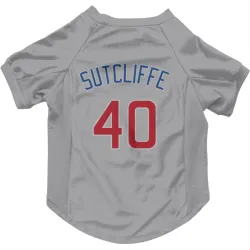Chicago Cubs Rick Sutcliffe Gray Pet Jersey for Dog & Cat