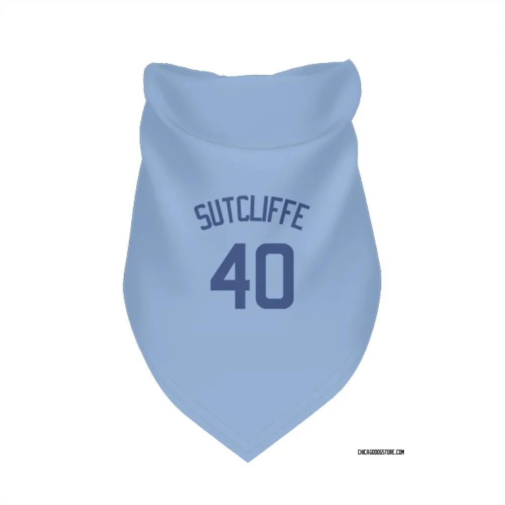 Chicago Cubs Rick Sutcliffe Light Blue Pet Bandana for Dog & Cat