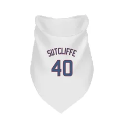 Chicago Cubs Rick Sutcliffe White Pet Bandana for Dog & Cat