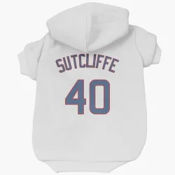Chicago Cubs Rick Sutcliffe White Pet Hoodie for Dog & Cat