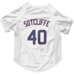 Chicago Cubs Rick Sutcliffe White Pet Jersey for Dog & Cat
