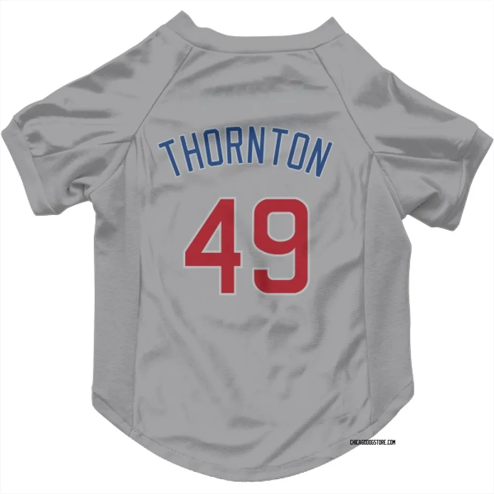 Chicago Cubs Trent Thornton Gray Pet Jersey for Dog & Cat