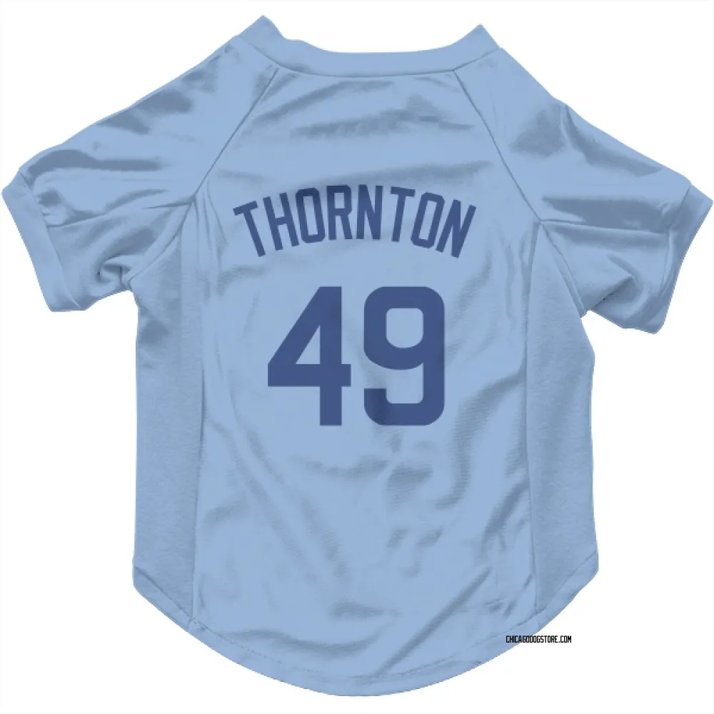Chicago Cubs Trent Thornton Light Blue Pet Jersey for Dog & Cat