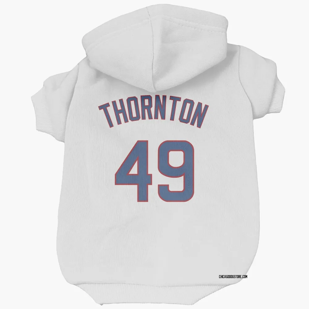 Chicago Cubs Trent Thornton White Pet Hoodie for Dog & Cat