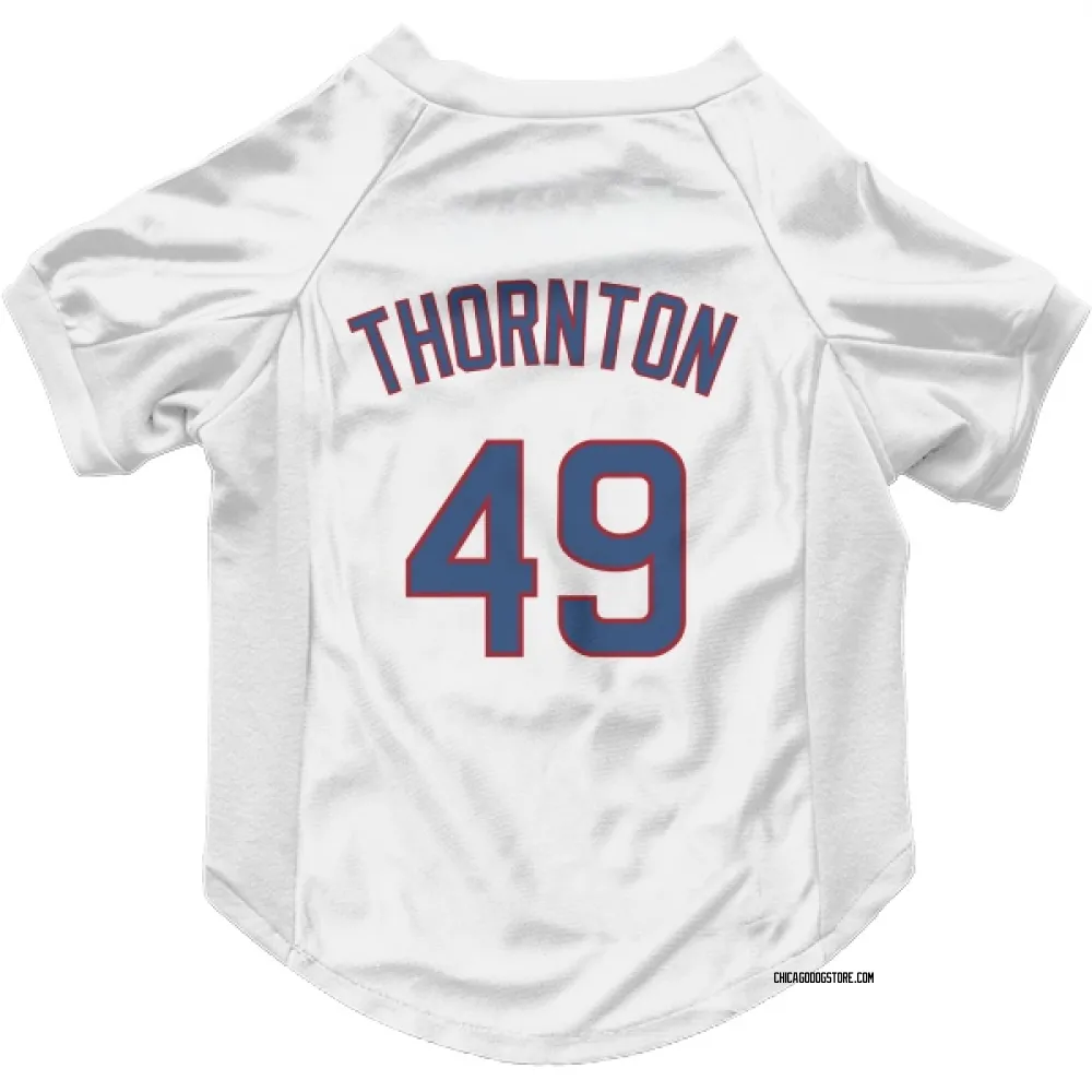 Chicago Cubs Trent Thornton White Pet Jersey for Dog & Cat