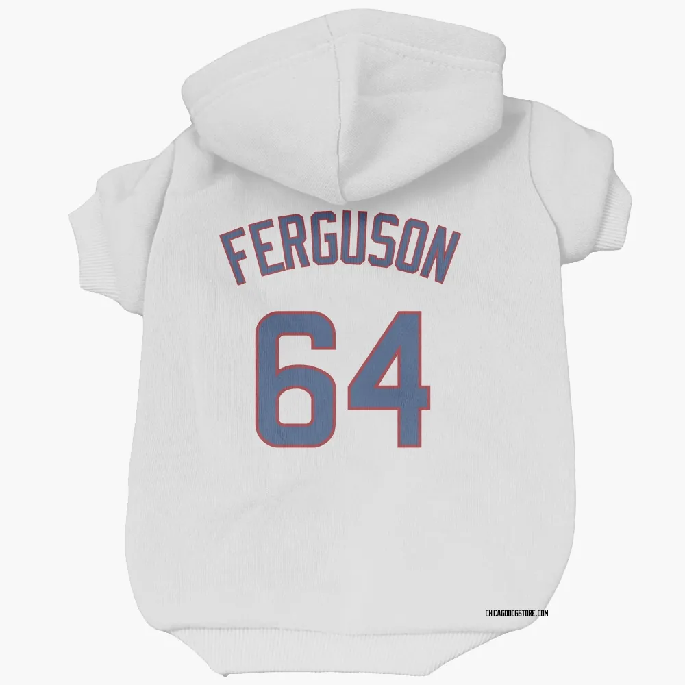 Chicago Cubs Tyler Ferguson White Pet Hoodie for Dog & Cat